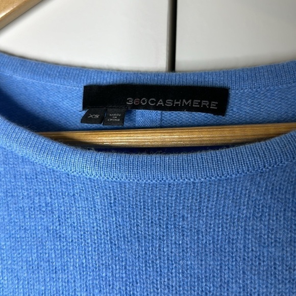 360 Cashmere light blue Oversized Cashmere Sweater SzXS - Picture 3 of 6